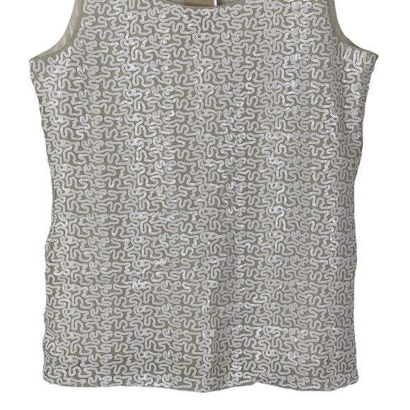 Joan Vass Sequin Tank Medium NWT Sparkle Shiny NYE Going Out New Years Eve Top - Picture 3 of 10